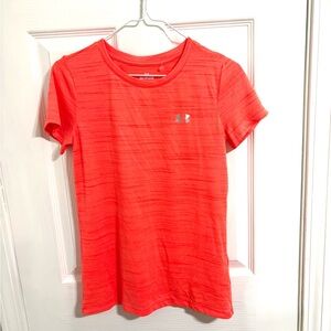 Under Armour Women’s Bright Coral Heather Short Sleeve Tee